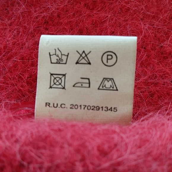 MFH Knits Baby Alpaca Blend Cardigan Sweater M Red Purple - Picture 14 of 16